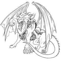 Quimera - Desenhos para colorir gratuitos