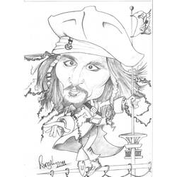 Johnny Depp - Desenhos para colorir gratuitos