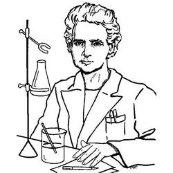 Marie Curie - Desenhos para colorir gratuitos