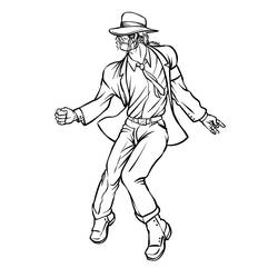 Michael Jackson - Desenhos para colorir gratuitos