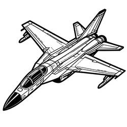 Caças - Desenhos para colorir gratuitos
