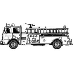 Desenho de Caminhão de bombeiros engine 1 visto de perfil para colorir