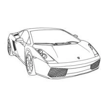 Desenho de Carro esportivo visto de frente para colorir