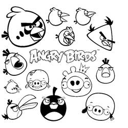 Angry Birds - Desenhos para colorir gratuitos