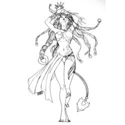 Desenho de Shiva em uma pose elegante para colorir