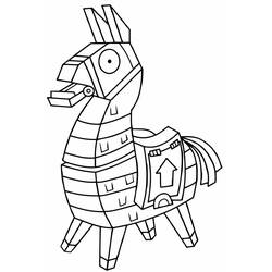 Desenho de Lhama piñata de Fortnite para colorir