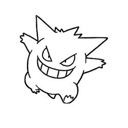 Gengar - Desenhos para colorir gratuitos