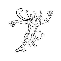 Greninja - Desenhos para colorir gratuitos