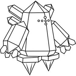 Desenho de Regice em pé com seu corpo de cristal gelado para colorir