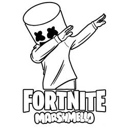Marshmello Fortnite - Desenhos para colorir gratuitos