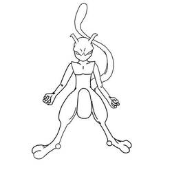 Mewtwo - Desenhos para colorir gratuitos