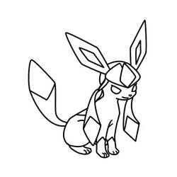Pokemon Glaceon - Desenhos para colorir gratuitos