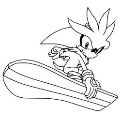 Sonic de prata - Desenhos para colorir gratuitos
