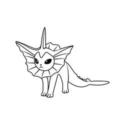 Vaporeon - Desenhos para colorir gratuitos