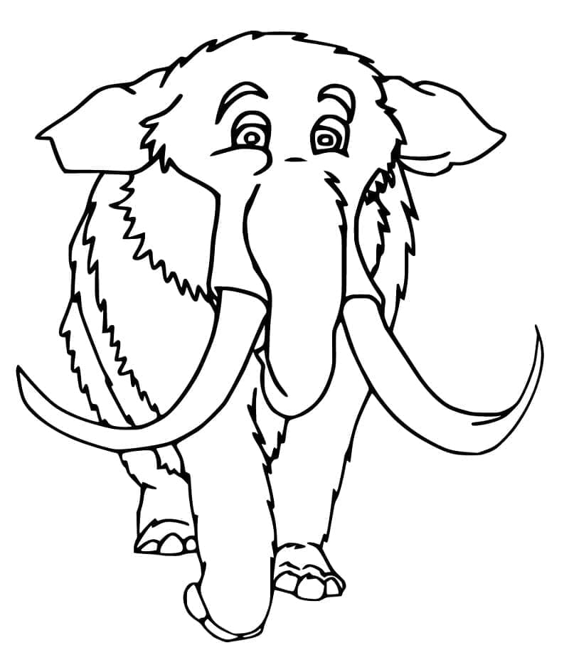 Desenho gratuito Mamute #212524 da colecao Animais Pré-históricos para imprimir