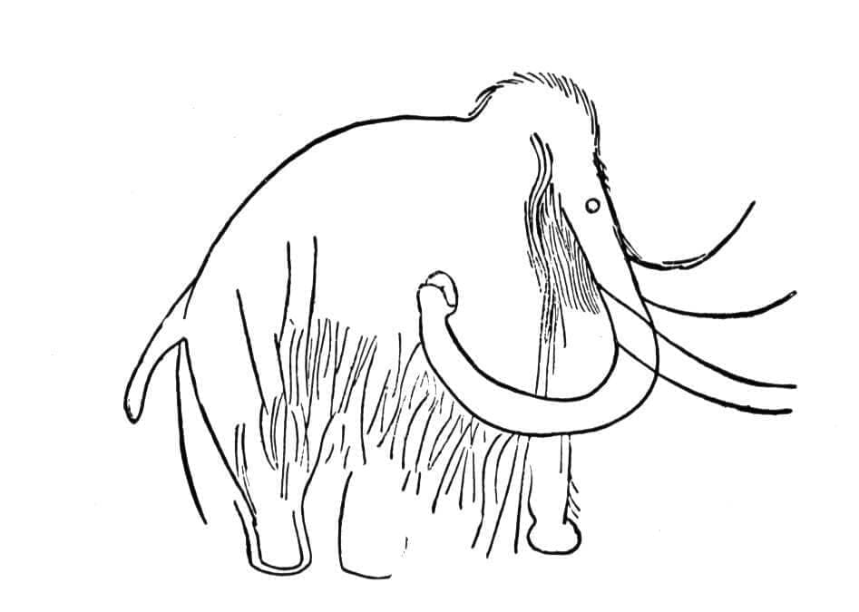 Desenho gratuito Mamute #212527 da colecao Animais Pré-históricos para imprimir