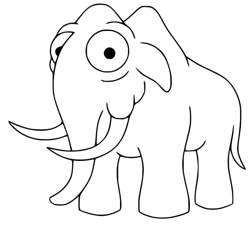 Desenho gratuito Mamute #212543 da colecao Animais Pré-históricos para imprimir
