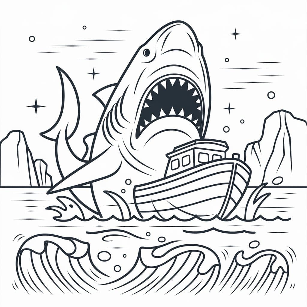 Desenho gratuito Megalodonte #220698 da colecao Animais Pré-históricos para imprimir