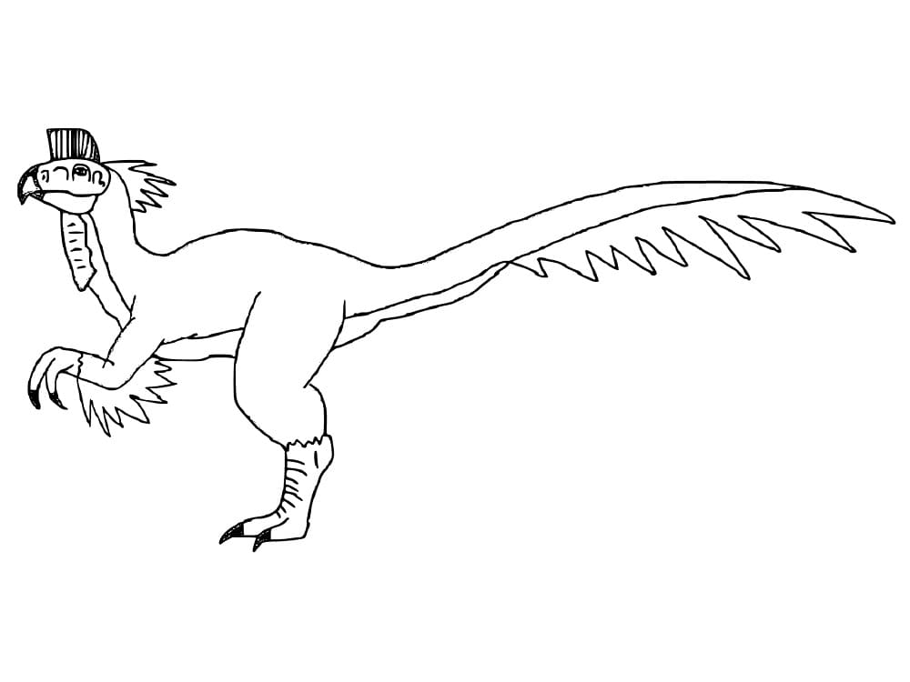 Desenho gratuito Oviraptor #186491 da colecao Animais Pré-históricos para imprimir