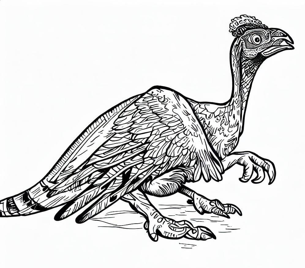 Desenho gratuito Oviraptor #186495 da colecao Animais Pré-históricos para imprimir