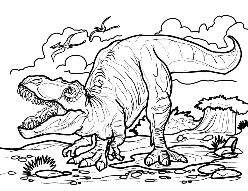 Desenho gratuito T-Rex #180061 da colecao Animais Pré-históricos para imprimir Desenho gratuito T-Rex #180061 da colecao Animais Pré-históricos para imprimir