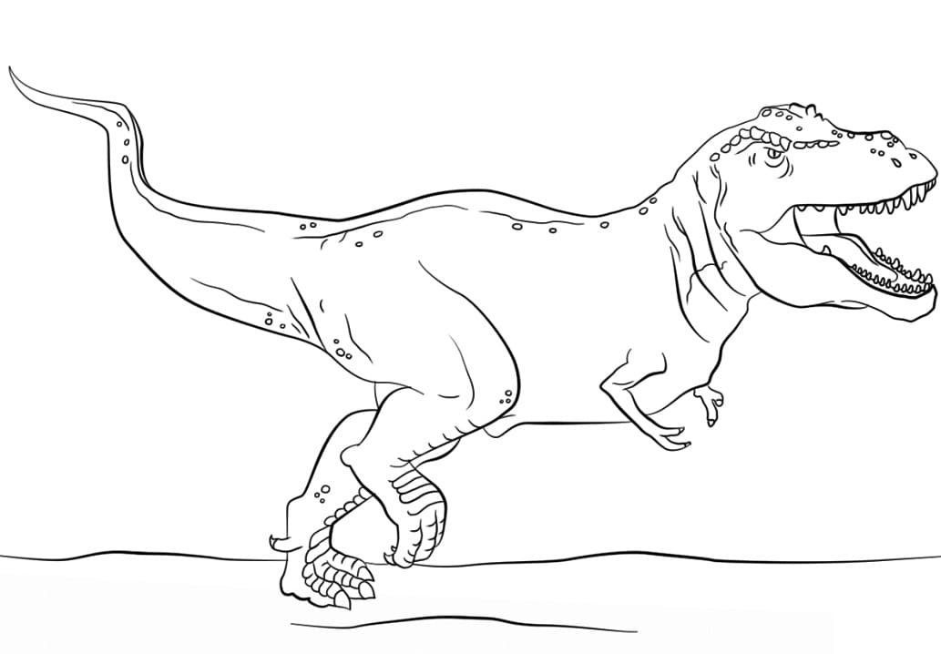 Desenho de T-Rex #180078 para colorir, da coleção Animais Pré-históricos, imprimível grátis