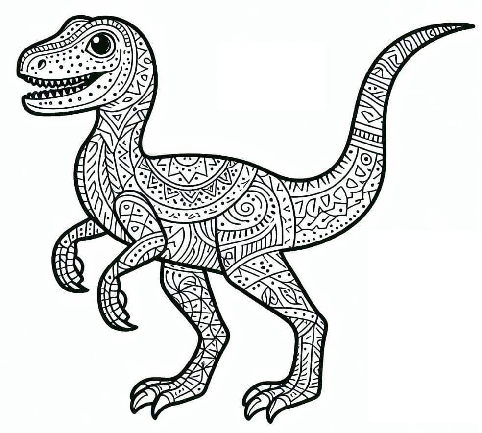 Página para colorir: Velociraptor (Animais Pré-históricos) #214497 - Páginas para Colorir Imprimíveis Gratuitamente
