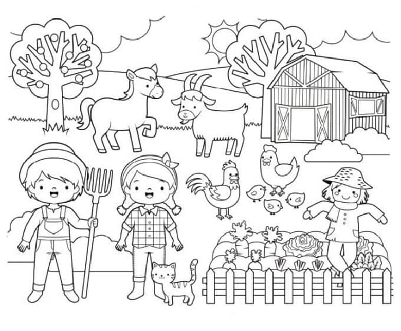 Desenho para colorir Animais da Fazenda #198089 da coleção Animais, pronto para imprimir