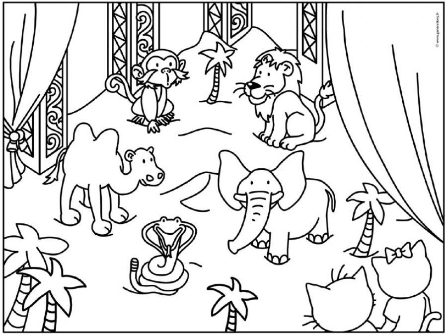 Página para colorir: animais de circo (animais) #20891 - Páginas para Colorir Imprimíveis Gratuitamente