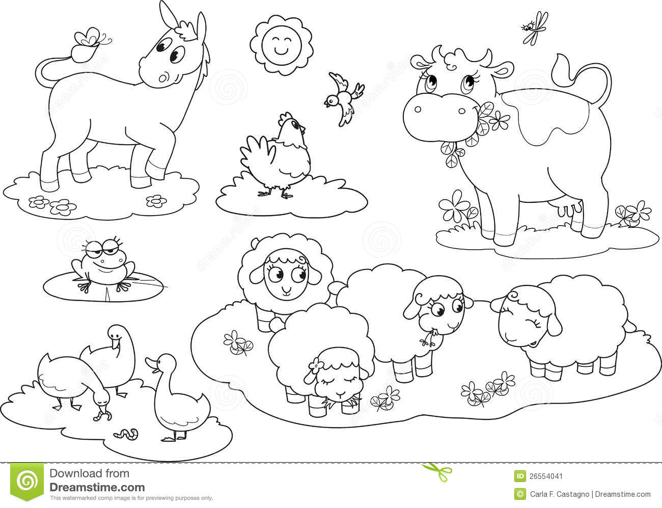 Página para colorir: Animais de fazenda (animais) #21428 - Páginas para Colorir Imprimíveis Gratuitamente