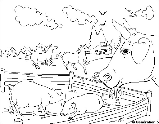 Página para colorir: Animais de fazenda (animais) #21663 - Páginas para Colorir Imprimíveis Gratuitamente