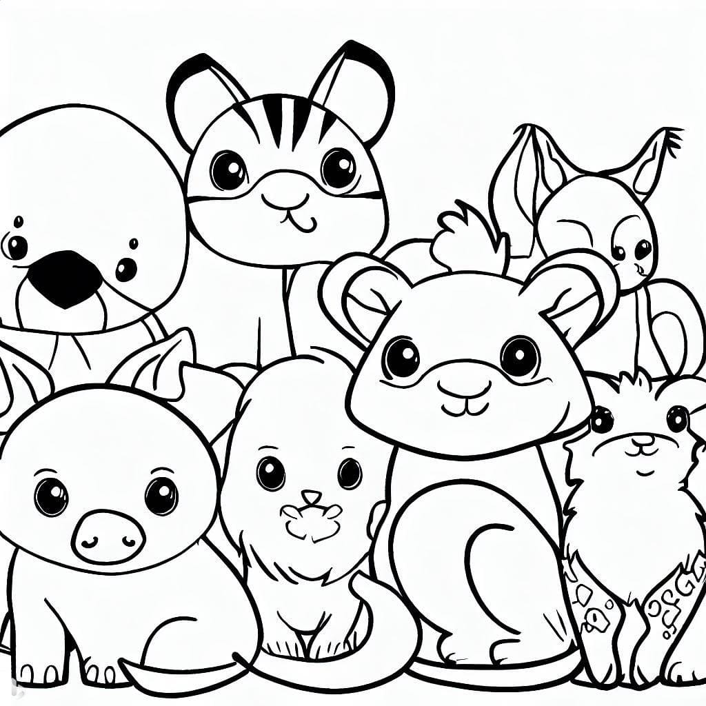 Desenho gratuito Animais Fofos #189913 da colecao Animais para imprimir