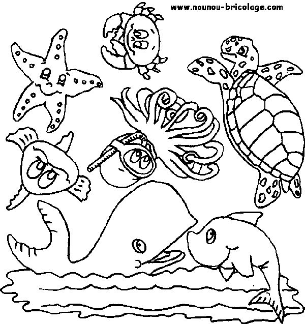 Página para colorir: animais marinhos (animais) #22007 - Páginas para Colorir Imprimíveis Gratuitamente