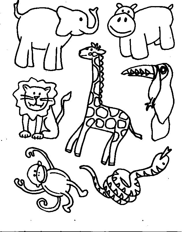 Página para colorir: Animais selvagens/da selva (animais) #21090 - Páginas para Colorir Imprimíveis Gratuitamente