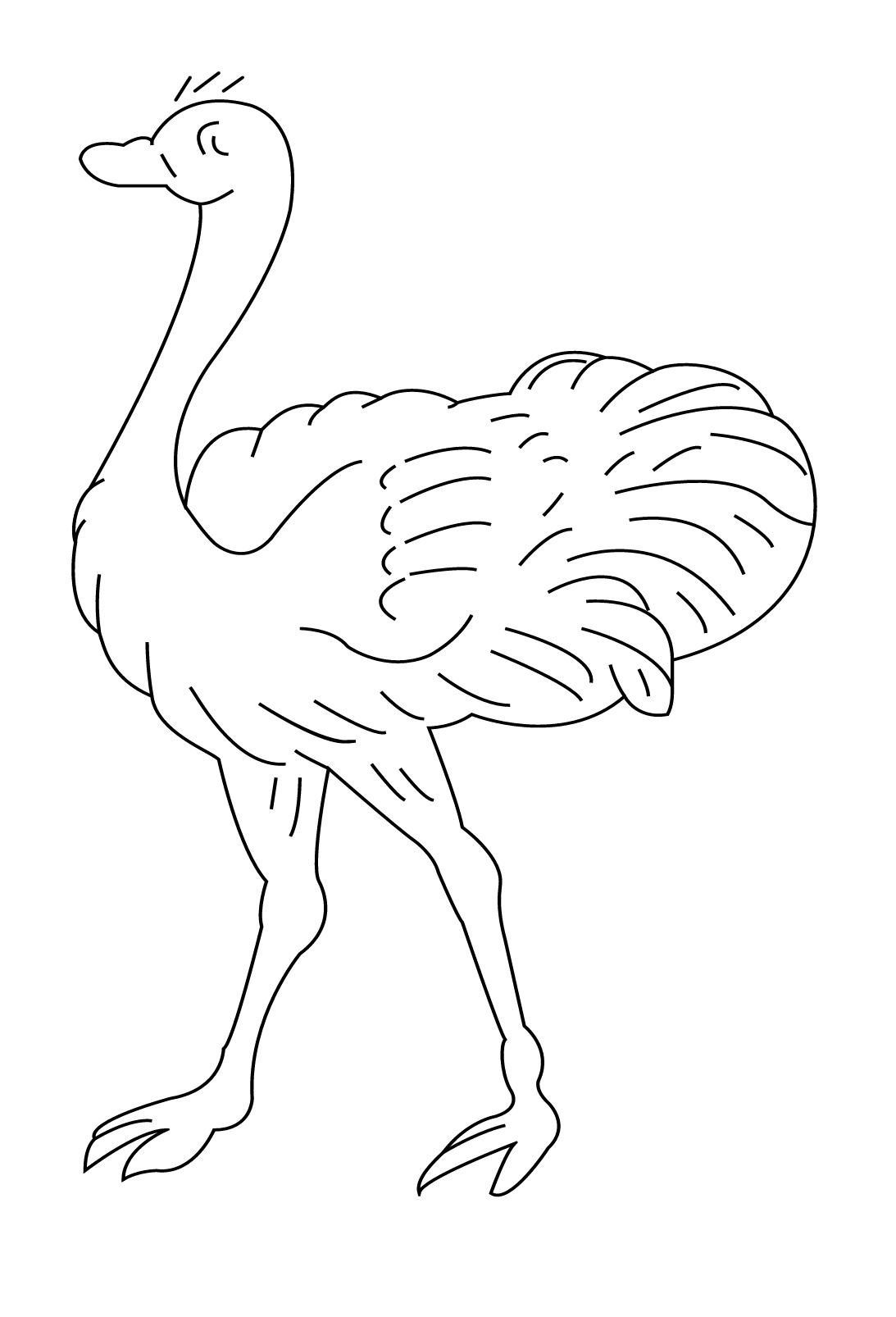 Página para colorir: Avestruz (animais) #684 - Páginas para Colorir Imprimíveis Gratuitamente