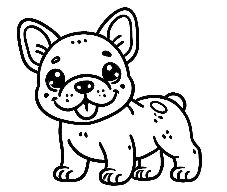 Atividade criativa: desenho de Buldogue Francês #221207 para colorir da coleção Animais Atividade criativa: desenho de Buldogue Francês #221207 para colorir da coleção Animais