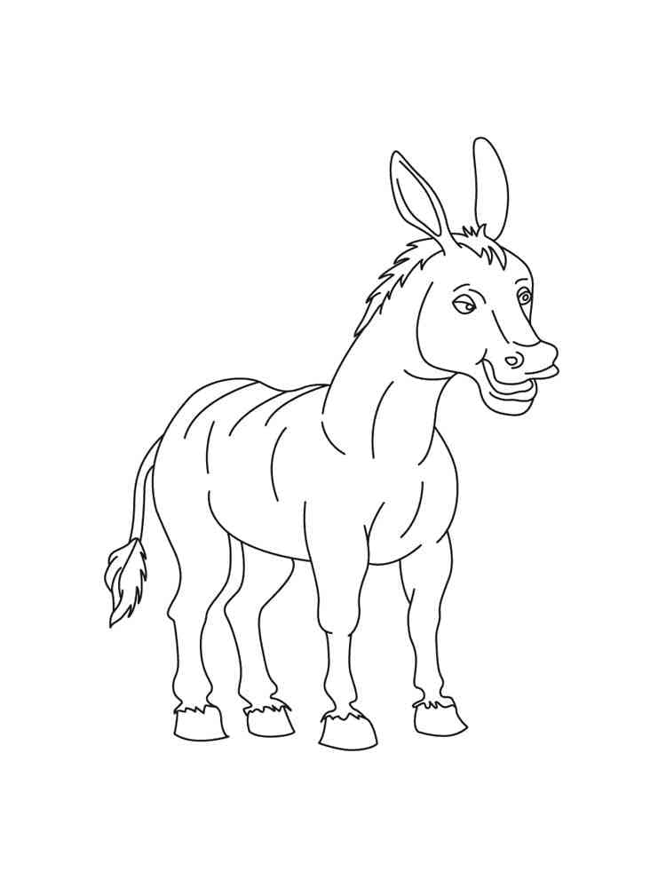 Página para colorir: Burro (Animais) #197831 - Páginas para Colorir Imprimíveis Gratuitamente