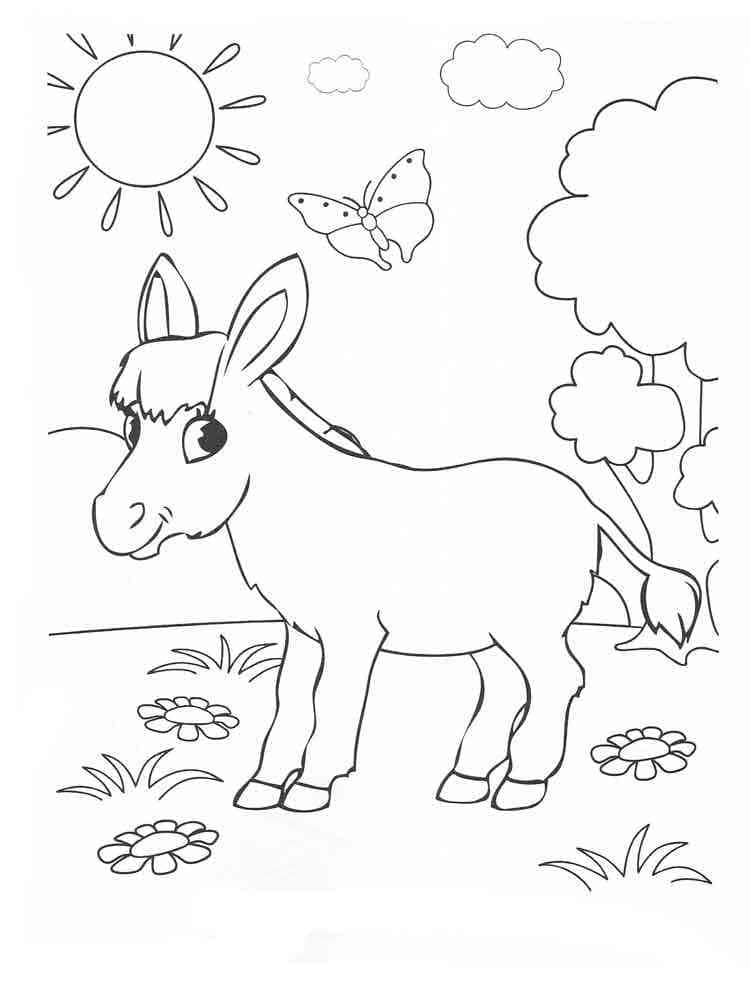 Página para colorir: Burro (Animais) #197832 - Páginas para Colorir Imprimíveis Gratuitamente