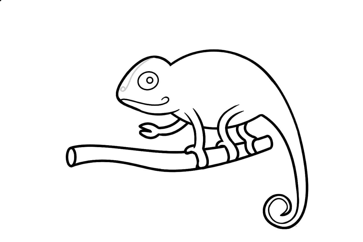 Desenho gratuito Camaleão #206715 da colecao Animais para imprimir