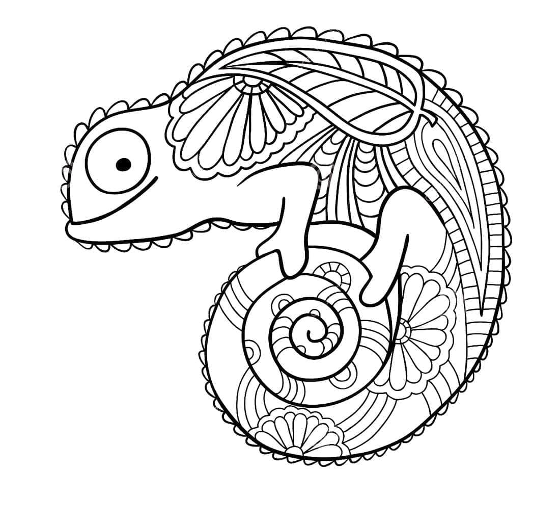 Desenho gratuito Camaleão #206733 da colecao Animais para imprimir