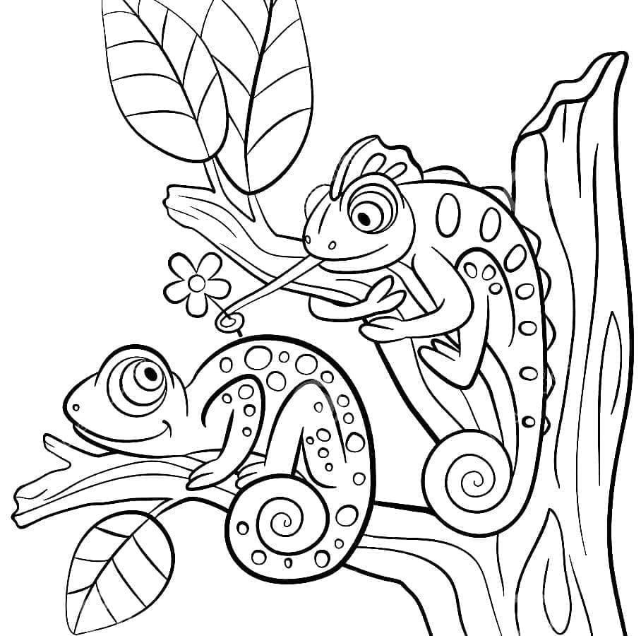 Desenho gratuito Camaleão #206744 da colecao Animais para imprimir