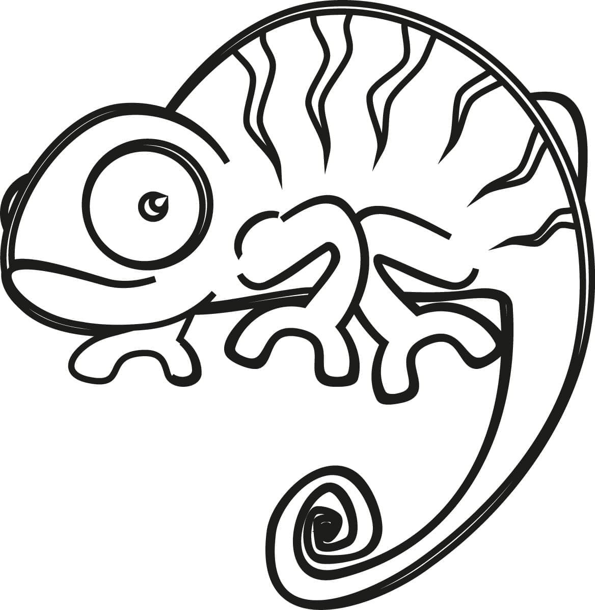 Desenho gratuito Camaleão #206751 da colecao Animais para imprimir