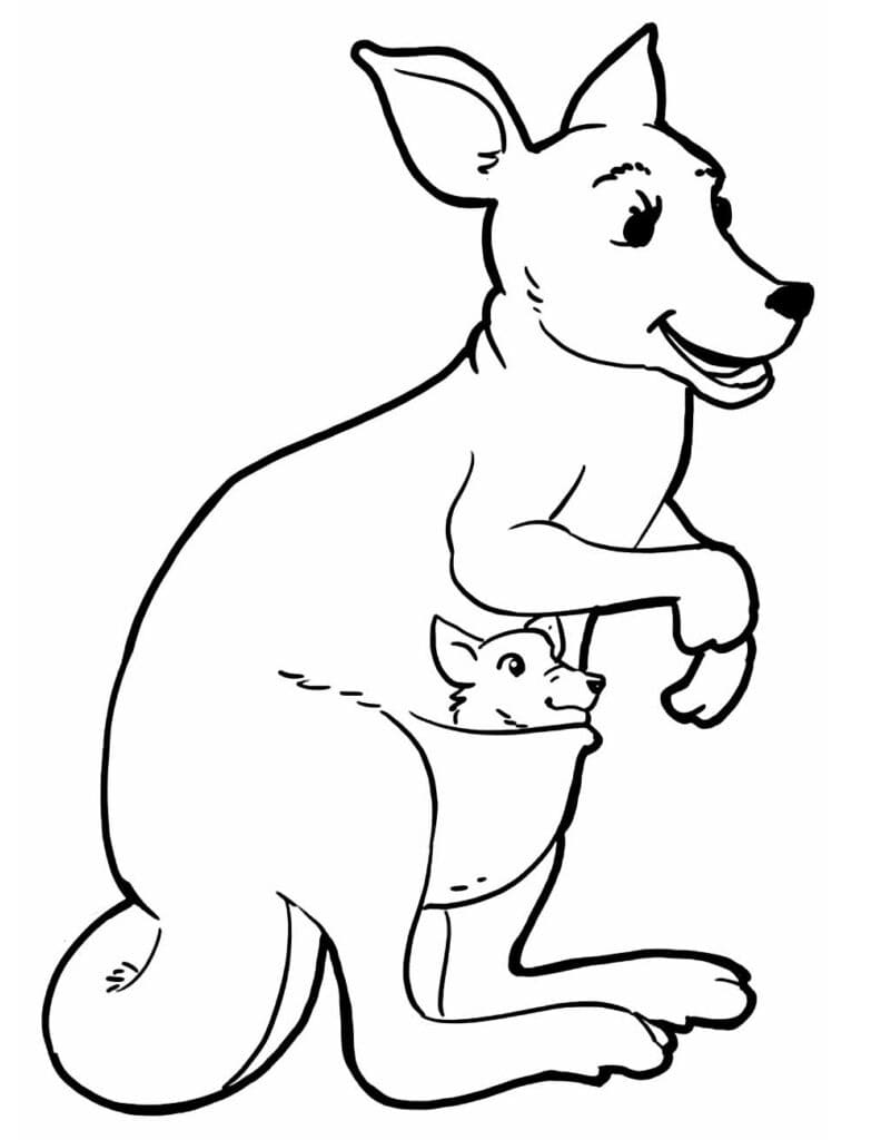 Desenho gratuito Canguru #179671 da colecao Animais para imprimir