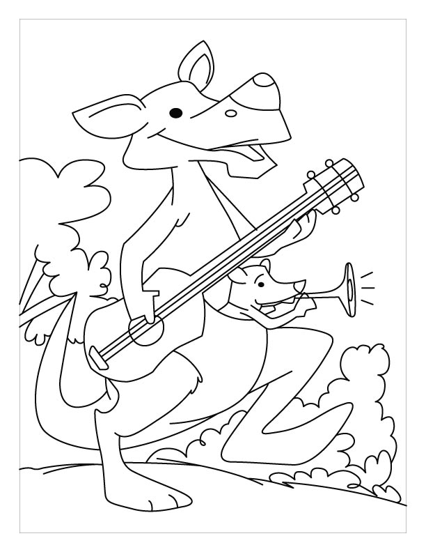 Página para colorir: Canguru (animais) #9263 - Páginas para Colorir Imprimíveis Gratuitamente