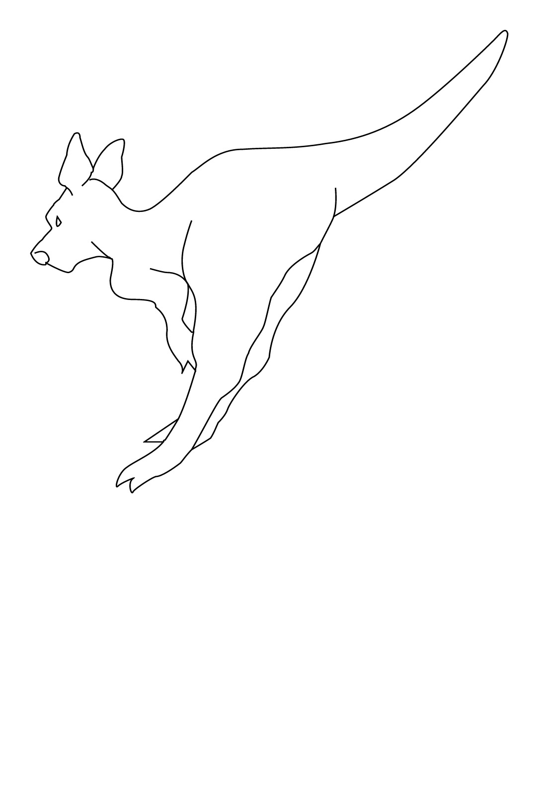 Página para colorir: Canguru (animais) #9287 - Páginas para Colorir Imprimíveis Gratuitamente
