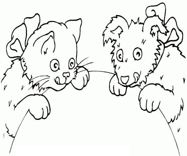 Desenho gratuito Cão e Gato #211026 da colecao Animais para imprimir