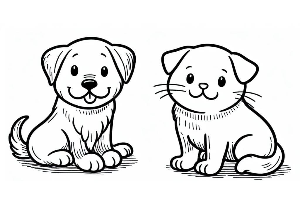 Desenho gratuito Cão e Gato #211078 da colecao Animais para imprimir