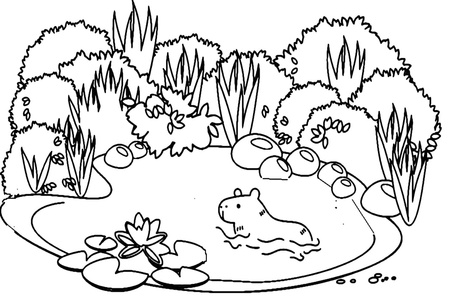 Página para colorir de Capivara #207573 pertencente à coleção Animais Página para colorir de Capivara #207573 pertencente à coleção Animais