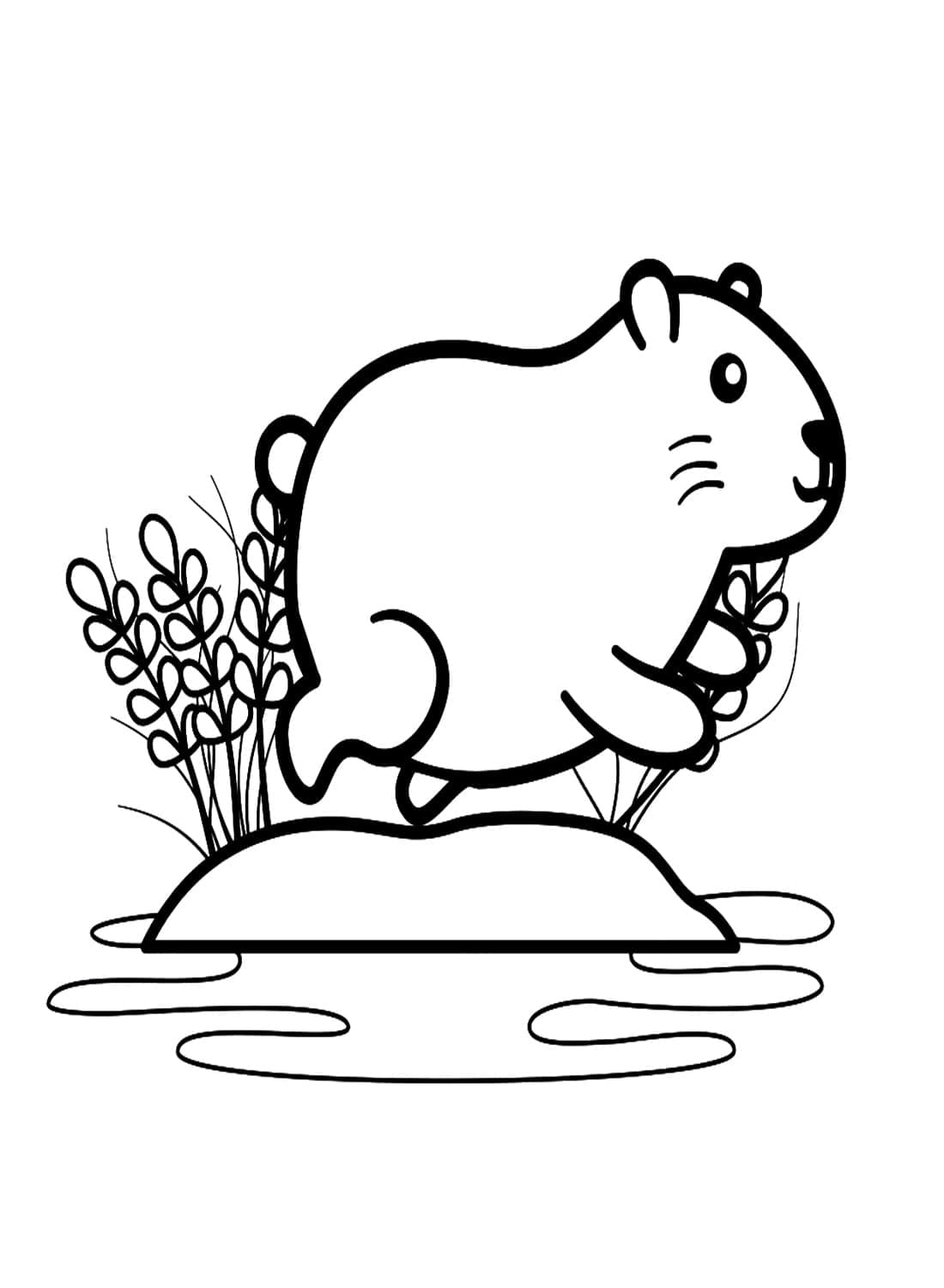 Desenho gratuito Capivara #207606 da colecao Animais para imprimir