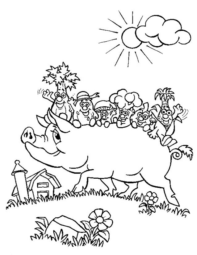 Página para colorir: Carne de porco (animais) #17629 - Páginas para Colorir Imprimíveis Gratuitamente
